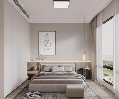 现代家居卧室3D模型下载